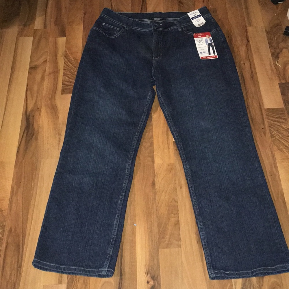 Blue Lee Riders Size 16P Straight Jeans With Tags